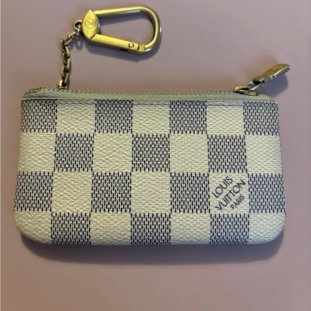 Louis Vuitton Damier Azur Canvas Key Cles Key Chain Pouch PRICE IS FIRM